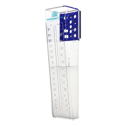 RAIN GAUGE 6" DELUXE ACCURATE PROFESSIONAL EASY READ WITH DUAL SCALE BY Outdoor Home. The Perfect Mountable Outdoor Rain Gauges for Your Garden and Yard.