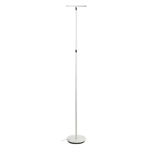 Brightech SKY LED Torchiere Floor Lamp - Energy Saving, Dimmable Adjustable Lamp, Reading Lamp- Modern Tall Standing Pole Uplight Lamp Light for Living Room, Dorm, Bedroom, and Office (Alpine White)