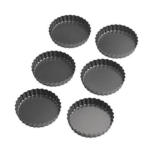 Wilton Perfect Results 4.75 Inch Round Tart/Quiche Pan, Set of 6