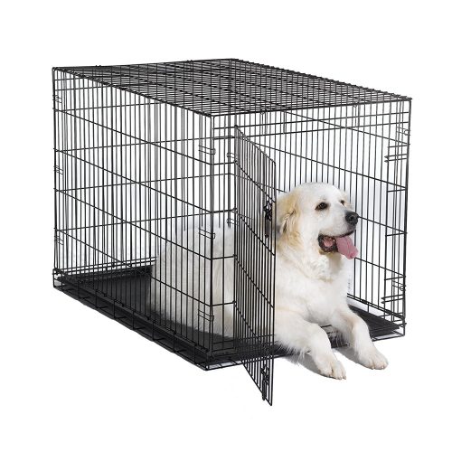 New World Folding Metal Dog Crate; Single Door Dog Crates 