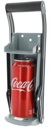 Vanitek 16 oz Aluminum Can Crusher & Bottle Opener | Heavy Duty Large Metal Wall Mounted Soda Beer Smasher – Eco-Friendly Recycling Tool