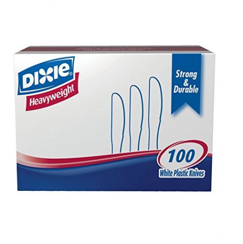 DXEKH207 Dixie Heavyweight Plastic Cutlery Knives (100 Count)