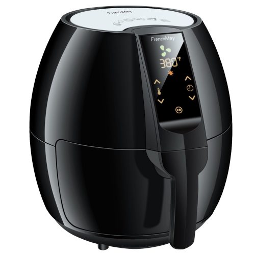 FrenchMay Air Fryer - 3.7Qt, 1500W - Comes with Recipes & CookBook - Touch Screen Control - Dishwasher Safe - Auto Shut off & Timer