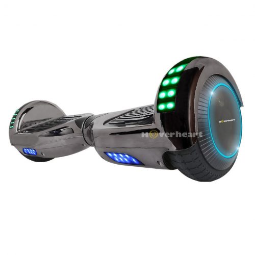 Hoverboard Two-Wheel Self Balancing Electric Scooter UL 2272 Certified, Metallic Chrome with Bluetooth Speaker and LED Light