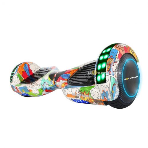 Hoverboard Two-Wheel Self Balancing Electric Scooter 6.5" UL 2272 Certified, Print Coating with Bluetooth Speaker and LED Light (Super Hero)