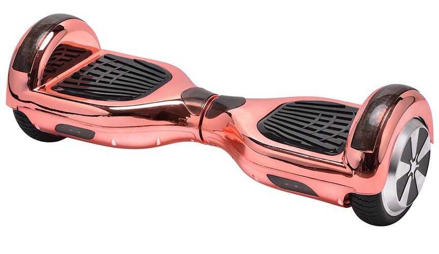 UL2272 Certified Hoverboard with Bluetooth Speaker and LED Lights Smart Self Balancing Scooter Personal Adult Transporter- Chrome Rose Gold