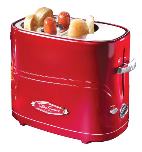 Nostalgia HDT600RETRORED Retro Series Pop-Up Hot Dog Toaster