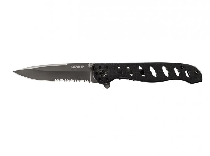 Gerber EVO Knife, saw-toothed Edge, metallic element Coated [22-41432]