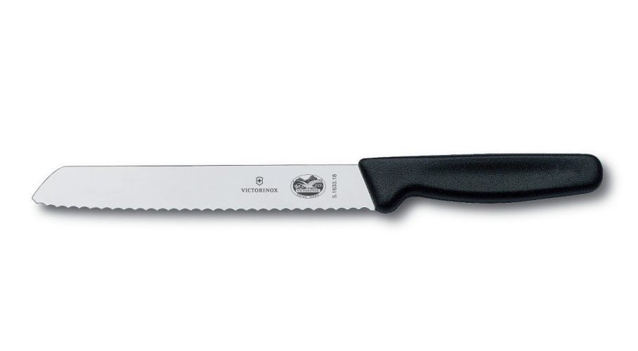 Victorinox Cutlery 7" Wavy Edge and Black Fibrox Handle Bread Knife