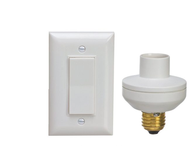 Wireless Remote Control Light Switch and Socket Cap to Turn Lamps and Pull Chain Fixtures On and Off
