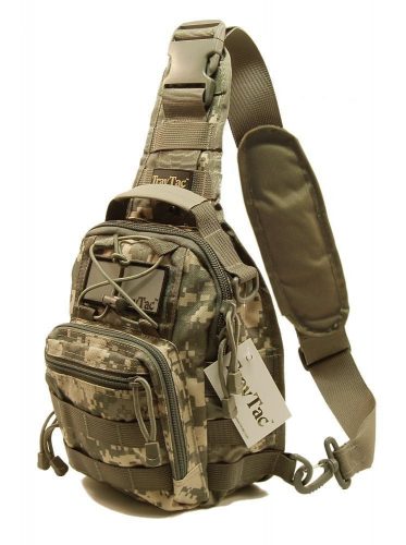 TravTac Stage II Small Sling Bag, Premium EDC Tactical Sling Pack 900D