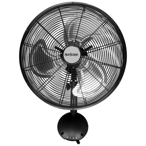Hurricane Wall Mount Fan - 16 Inch | Pro Series | High Velocity | Heavy Duty Metal Wall Mount Fan for Industrial, Commercial, Residential, and Greenhouse Use - ETL Listed, Black
