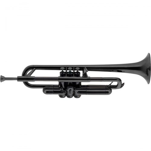 pBone PTRUMPET1BLK Jiggs pTrumpet Plastic Trumpet with Gig Bag & 3C & 5C Mouthpieces, Black