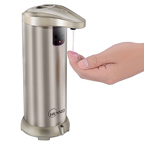 Automatic Soap Dispenser, CHUNNUO 280ML Stainless Steel Touchless Hand Free Motion Sensor Autosoap Dispenser for Kitchen and Bathroom[ Newest Version ]