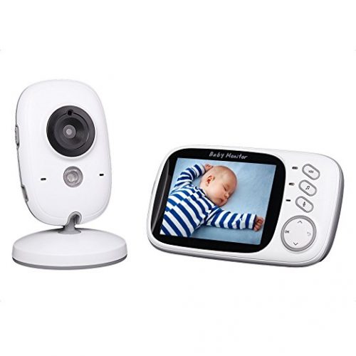Baby Monitor 3.2inch LCD Display Video Baby Monitor with Night Vision and Temperature Monitoring and Lullabies