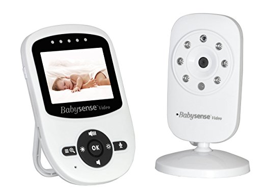 Babysense Video Baby Monitor with LCD Display, Digital Camera, Infrared Night Vision, Two Way Talk Back, Temperature Monitoring, Lullabies, Long Range and High Capacity Battery