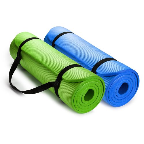 HemingWeigh 1/2-Inch Extra Thick High Density Exercise Yoga Mat with Carrying Strap for Exercise, Yoga and Pilates
