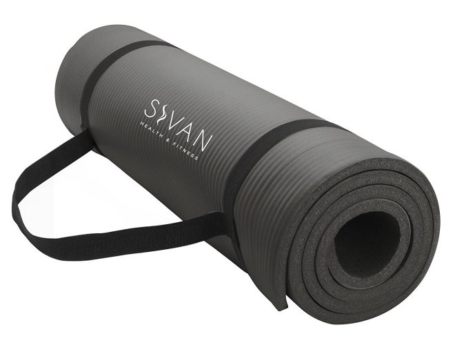 Sivan Health and Fitness 1/2-InchExtra Thick 71-Inch Long NBR Comfort Foam Yoga Mat for Exercise, Yoga, and Pilates 