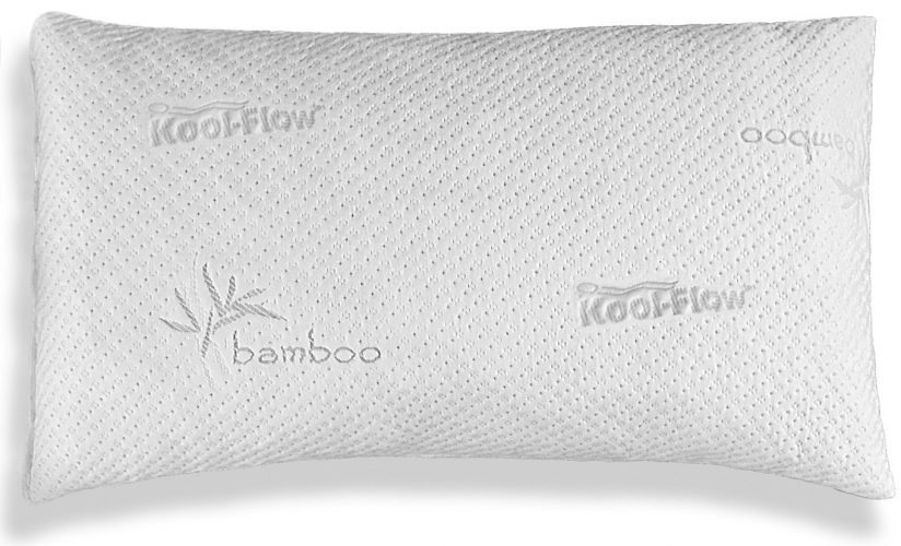 Xtreme Comforts Slim Hypoallergenic Bamboo Shredded Certipur Memory Foam Pillow with Super Soft Kool-Flow Micro-Vented Dust Mite Resistant Machine Washable Bamboo Cover - Made In USA - King