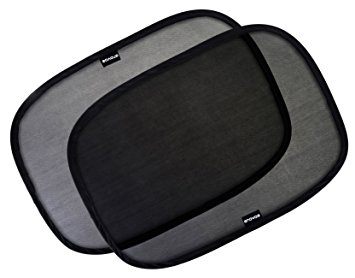 Car Window Shade - (3 Pack ) - 21"x14" Cling Sunshade For Car Windows - Sun, Glare And UV Rays Protection For Your Child - Baby Side Window Car Sun Shades By Enovoe - Car Window Sunshades