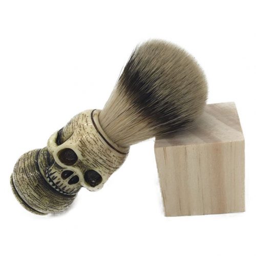 Shaving Brush Hand Crafted 100% Pure Badger with Resin Skull Shaped Handle Men’s Luxury Professional Hair Salon Makeup Tool SZ04 - Shaving Brush