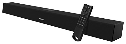 Sound Bar, MEGACRA Soundbar 60 Watt 38-Inch 6 Drivers Wired and Wireless Home Theater Surround Sound Speaker for TV (Optical Coaxial, Remote Control, Bass Adjustable) - Bluetooth Soundbars