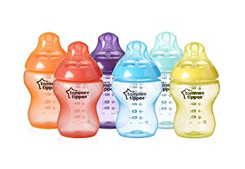 Tommee Tippee Closer to Nature Fiesta Bottle, 9 Ounce, 6 Count - Baby Bottles