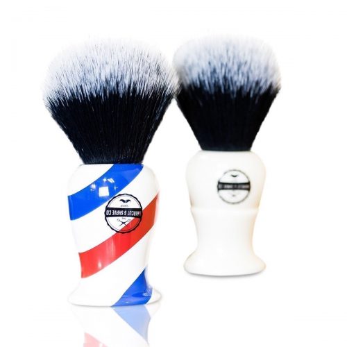 HAIRCUT AND SHAVE CO. Proven Synthetic Shaving Brush - 100% Synthetic Materials - 24mm Extra Dense Knot - Shaving Brush