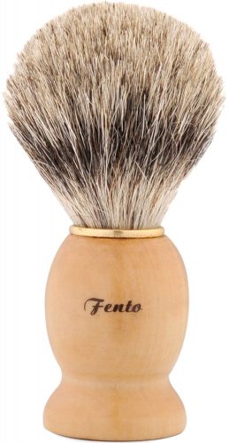 Fento Pure Badger Hair Shaving Brush-For Double Edge Razor, Safety Razor,Black Handle - Shaving Brush