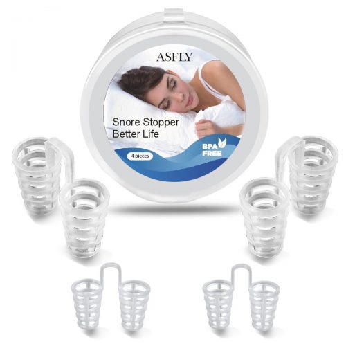Snore Stopper- Anti Snoring Devices, Stop Snoring To Prevent Sleep Apnea, Easiest, and Most Comfortable Snoring Aids - 4 Sizes (4 SET).- antisnoring