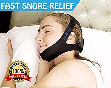 Breathe Easy Anti Snoring Chin Strap The Best Stop Snoring Solution Instant Stop Snore Remedies Aids Snoring Relief Devices Anti Snore Jaw supporter Chin Straps Adjustable size for Men and Women- antisnoring