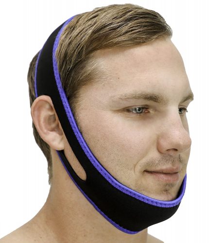 Snoring Solution - SleepEZzzz Snoring Solution - Customizable Anti Snoring Chin Strap - Snoring Aid That Works - Best Solution for Mouth Snorers - Adjustable, Comfortable and Easy to Use.- antisnoring