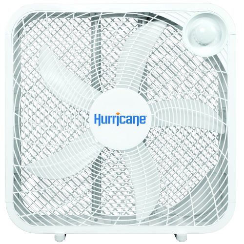 Hurricane Box Fan - 20 Inch | Classic Series | 3 Energy Efficient Speed Settings, Compact Design, Durable, Lightweight - ETL Listed, White - floor fans