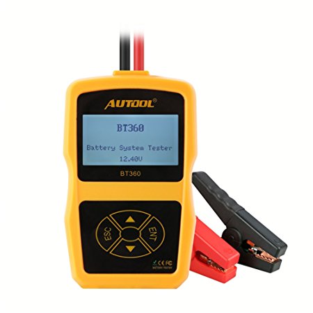 AUTOOL Upgraded 12V Automotive Battery Load Tester CCA 100-2400 Bad Cell Test for Regular Flooded, Auto Cranking and Charging System Diagnostic Analyzer for Domestic Cars, Boat