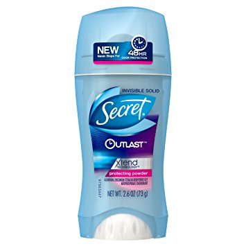 Secret Outlast Protecting Powder Scent Women's Deodorant and Invisible Solid Antiperspirant, 2.6 Ounce - Deodorant for Women