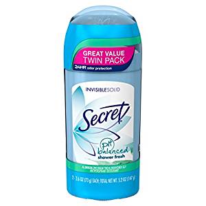 Secret Original Shower Fresh Scent Women's Invisible Solid pH Balanced Antiperspirant and Deodorant - 5.2 Oz Ea, Count of 2 - Deodorant for Women