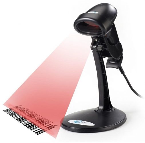 Esky USB Automatic Handheld Barcode Scanner / Reader with Free Adjustable Stand