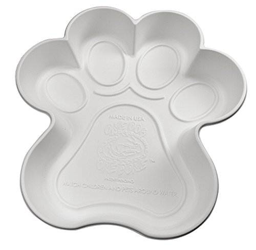 One Dog One Bone Paw Shaped Play Pool for Dogs, White - dog pools 