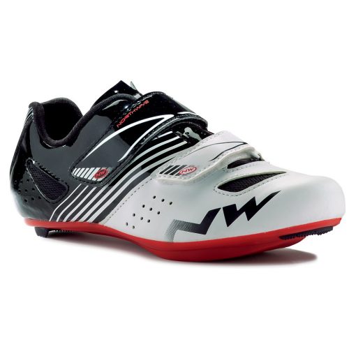 Northwave White-Black-Red 2022 Torpedo Kids Cycling Shoe - Cycling Shoes for Kids