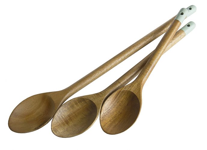 Jamie Oliver Wooden Serving Spoons - Cooking Utensils for Baking, Mixing and Serving - Set of 3