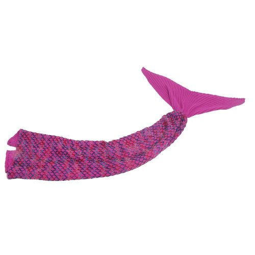 AmyHomie Mermaid Tail Blanket, Crochet Knitting Mermaid Blanket, Mermaid Tail Blanket for Kids All Seasons Sleeping Blankets for Girls 