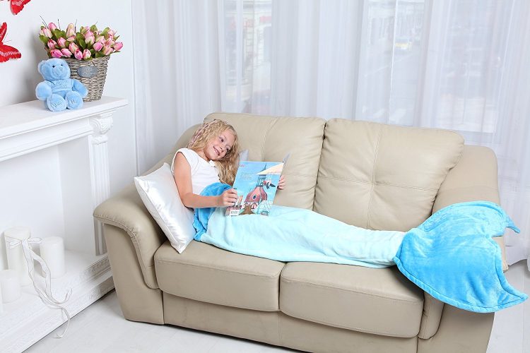 Cuddly Blankets Mermaid Tail Blanket - Super Soft and Warm Polar Fleece Fabric Blanket by Perfect for Kids and Teens 