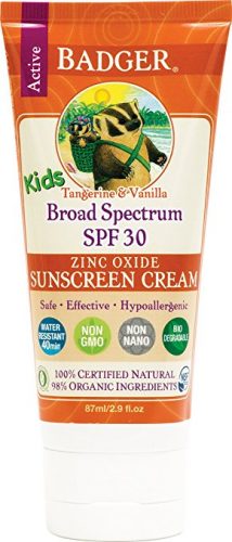 Badger - SPF 30 Kids Sunscreen Cream, Tangerine and Vanilla - 2.9 Fl Oz Tube - Sunscreen For Kids