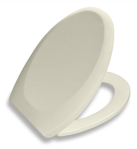 Bath Royale Premium Elongated Toilet Seat with Cover, Almond-Bone, Slow-Close, Quick-Release for Easy Cleaning. Fits All Elongated (Oval) Toilets - toilet seats