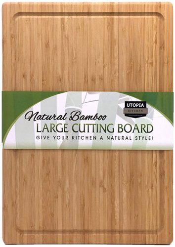Extra Large Bamboo Cutting Board (17 by 12 inch) - Utopia Kitchen - Wooden Cutting Boards