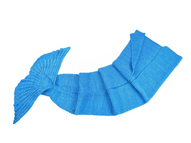  LAGHCAT Mermaid Tail Blanket Crochet Mermaid Blanket for Adult, Soft All Seasons Sleeping Blankets, Classic Pattern