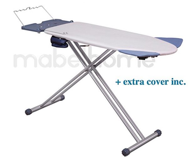 Mabel Home Extra-Wide ironing Pro Board with Shoulder Wing Folding, 8 Feature, with + Extra Cover - Ironing Boards