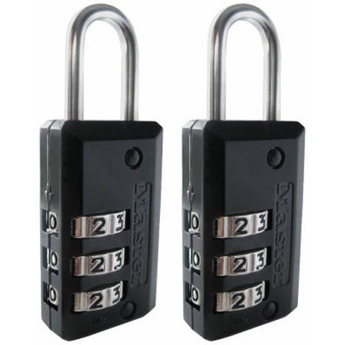 Master Lock Padlock, Set Your Own Combination Lock Luggage Lock, 13/16 in. Wide, 646T