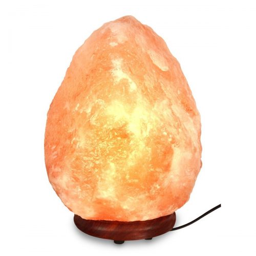 Mineralamp NSL-101 Natural Himalayan Hand Carved Salt Lamp with Indian Rosewood Base, Bulb And Dimmer Control, Medium Size, 8-11 lbs, 7.5-10 Height - Himalayan Salt Lamps