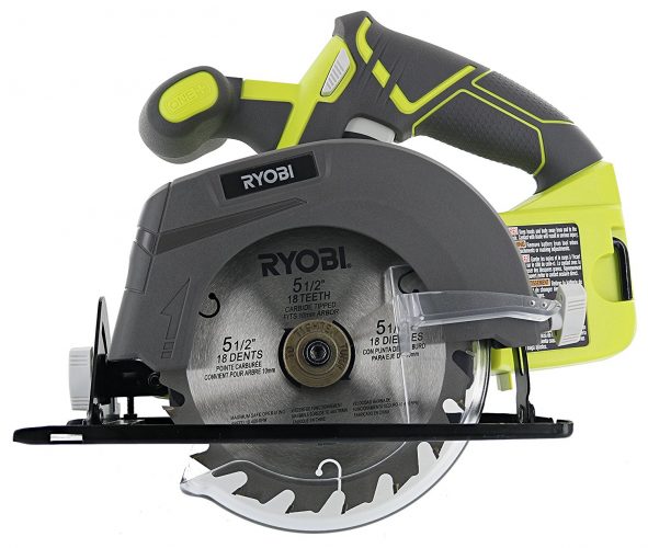 Ryobi One+ P505 18V Lithium Ion Cordless 5-1/2" 4,700 RPM Circular Saw (Battery Not Included, Power Tool Only) - circular saw